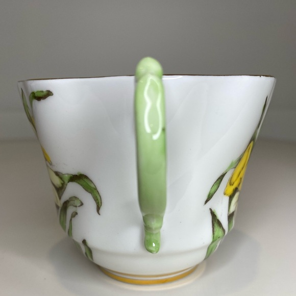 EUC Vtg Salisbury Fine Bone China Teacup and Saucer Tulips Daffodils Antique Cup - Picture 7 of 11